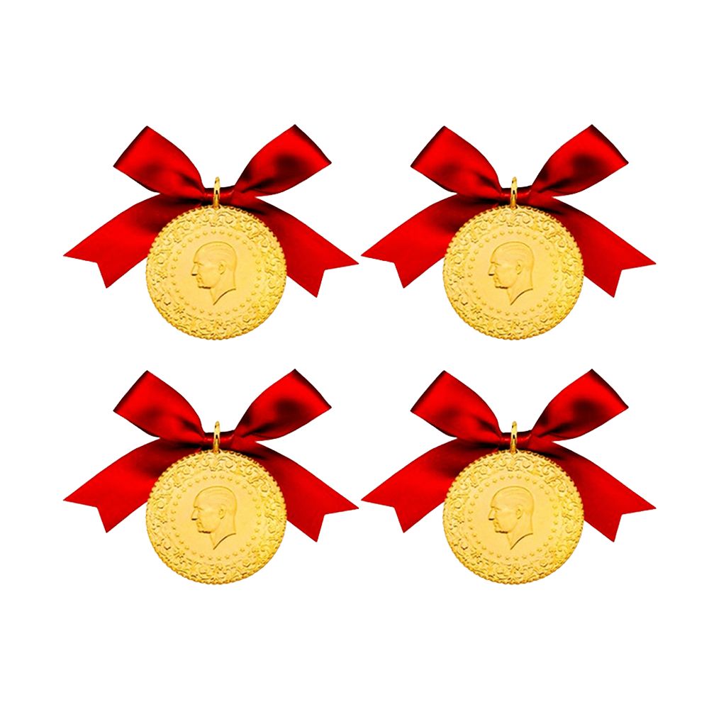 Sarrafiye - 4 Adet Eski Tarihli Yarım Altın