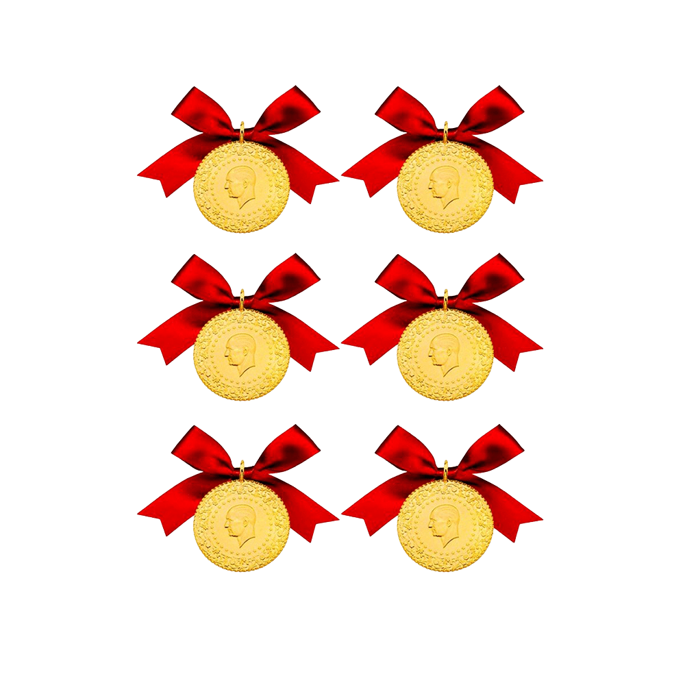 Sarrafiye - 6 Adet Eski Tarihli Yarım Altın