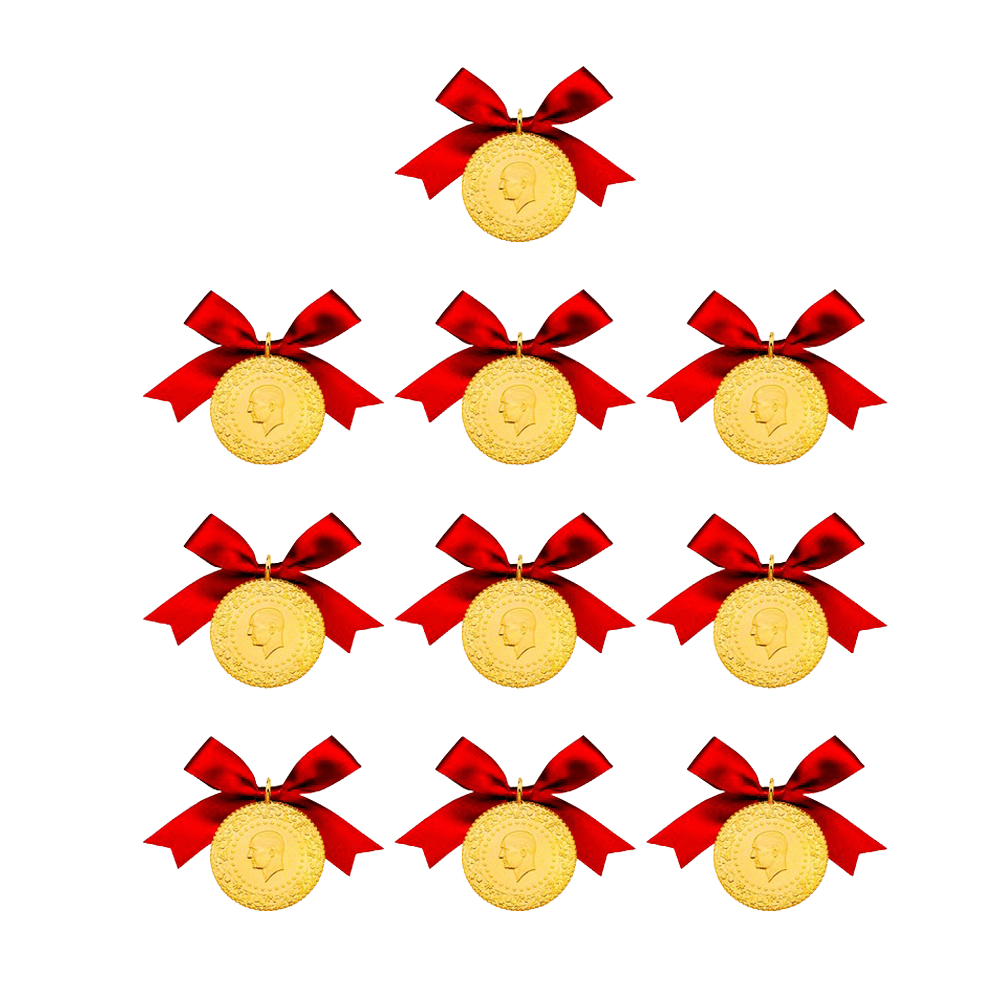 Sarrafiye - 10 Adet Eski Tarihli Tam Altın