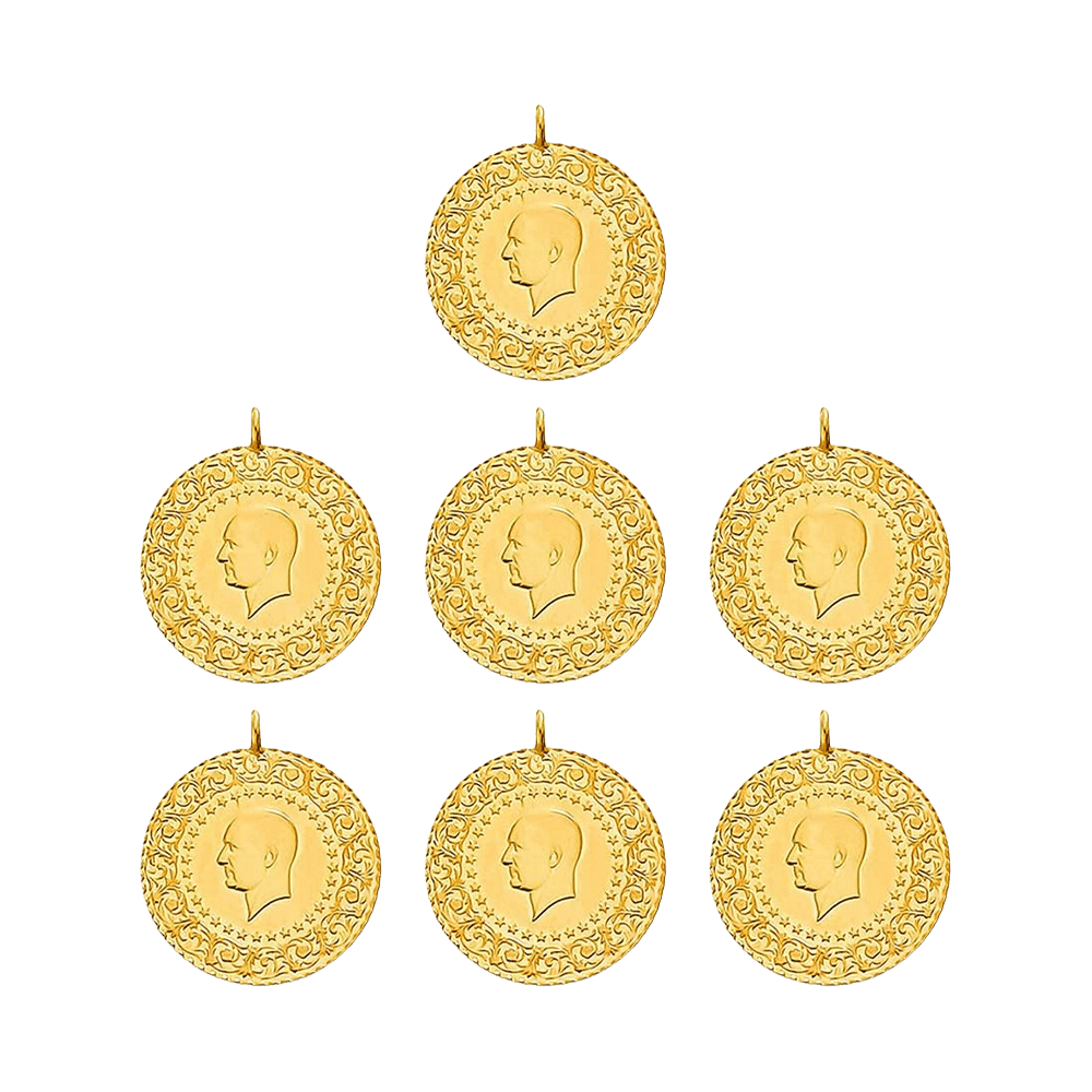 Sarrafiye - 7 Adet Yeni Tarihli Çeyrek Altın