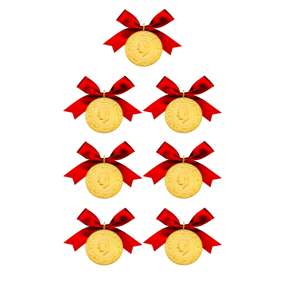 Sarrafiye - 7 Adet Eski Tarihli Tam Altın