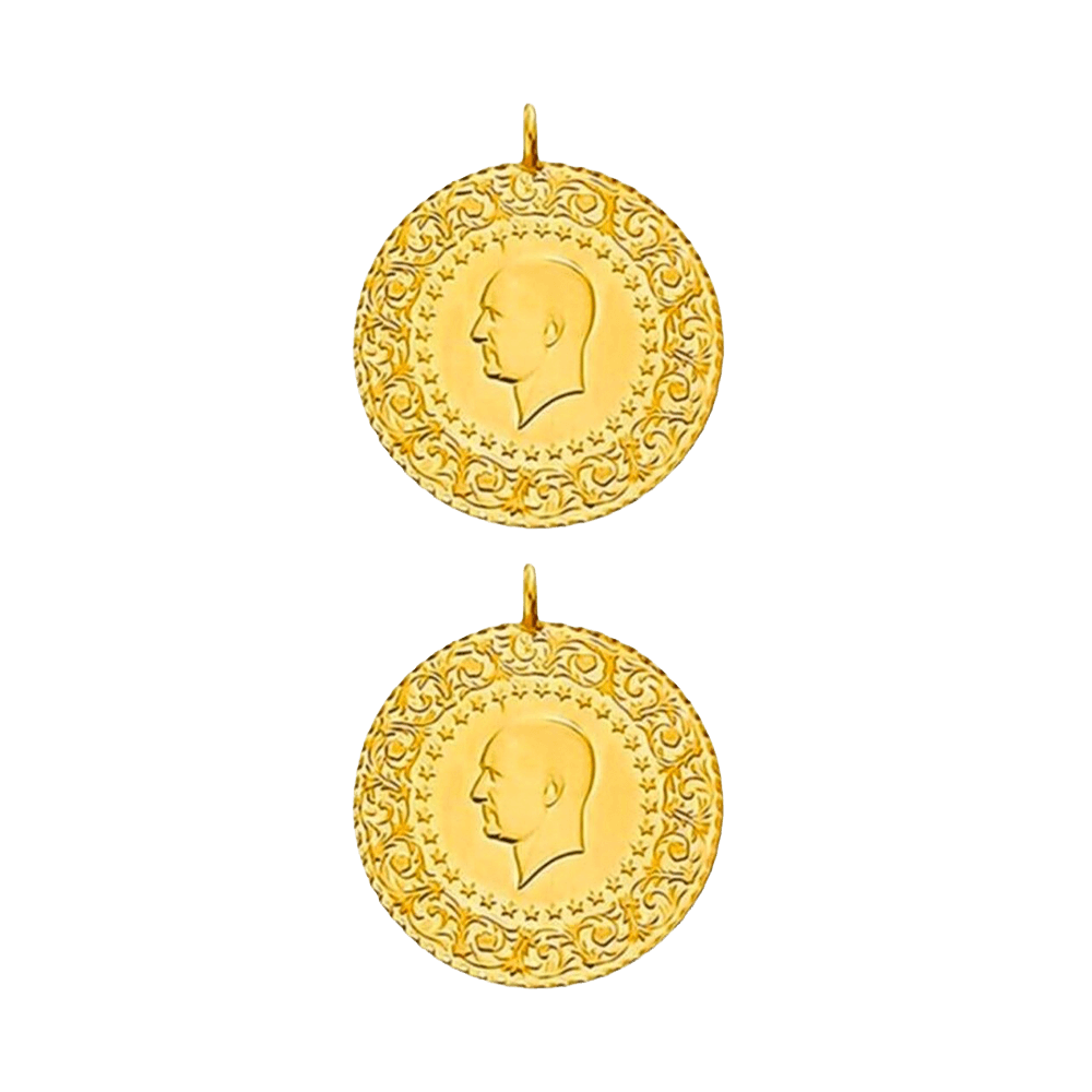 Sarrafiye - 2 Adet Yeni Tarihli Yarım Altın